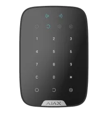 Бездротова клавіатура з підтримкою захищених карток і брелоків Ajax Superior Keypad Plus black Jeweller
