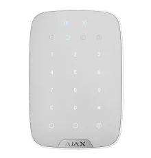 Бездротова клавіатура з підтримкою захищених карток і брелоків Ajax Superior Keypad Plus white Jeweller