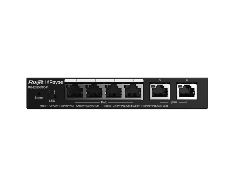 Ruijie Reyee RG-ES206GC-P PoE Комутатор 4 порти керований