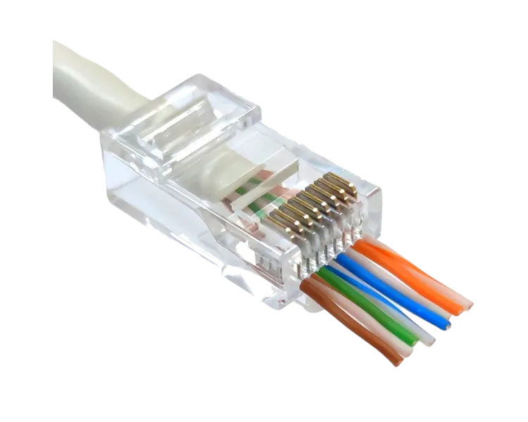 Kingda UTP RJ45 кат. 6 (100шт.) Конектор з наскрізними отворами