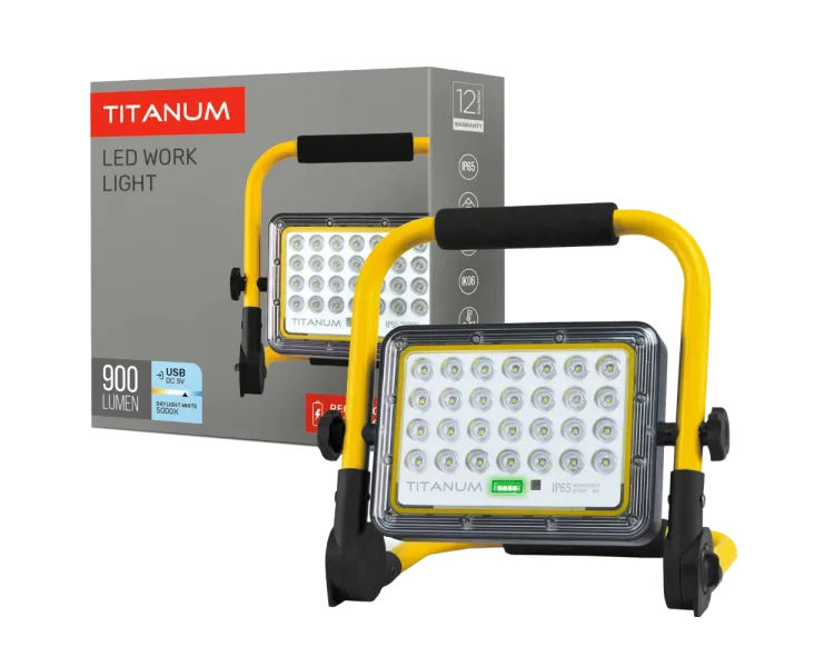 TITANUM TL-FA-105 LED прожектор акумуляторний IP65 20W 900Lm 5000K