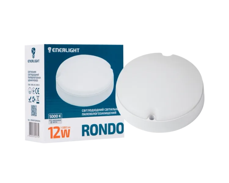 ENERLIGHT RONDO Світильник світлодіодний 12Вт 5000К IP65