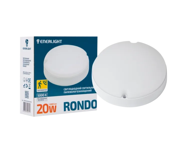ENERLIGHT RONDO Світильник світлодіодний 20Вт 5000К IP65 з датчиком руху