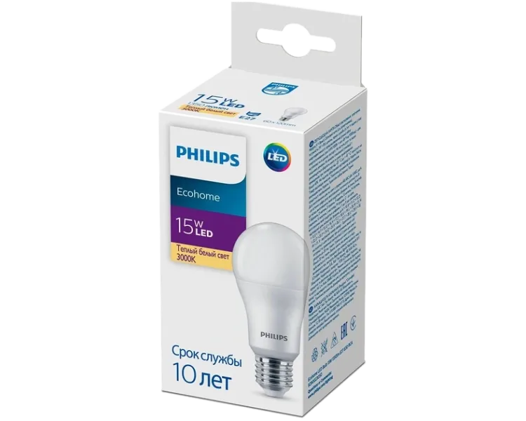 Philips Ecohome LED E27830 Лампочка Bulb 15W 1350lm