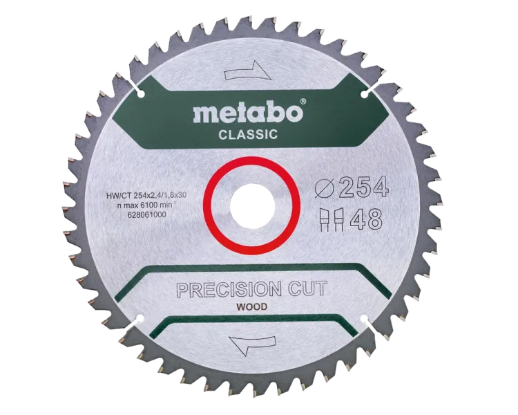 Metabo "precision cut wood - classic" (628061000) Пильний диск 254x30, Z48 WZ 5°neg.
