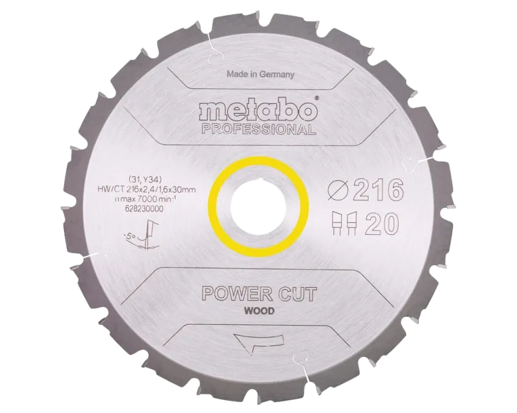 Metabo "power cut wood - professional" (628230000) Пильний диск 216x30, Z20 WZ 5° neg.