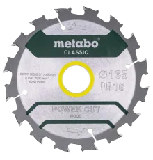Metabo "power cut wood - professional" (628416000) Пильний диск 165x30, Z16 WZ 5° /B
