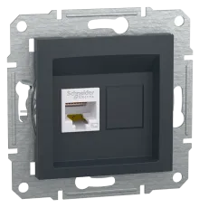 Schneider Electric Asfora EPH4300169 РОЗЕТКА КОМП'ЮТЕРНА RJ45 UTP КАТ. 5Е АНТРАЦИТ