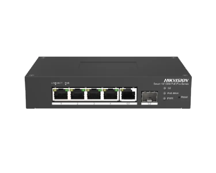 Hikvision DS-3T1306P-SI/HS PoE Комутатор 6 портів керований