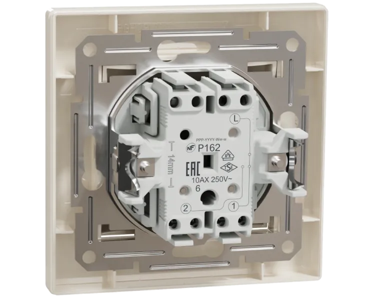 Schneider Electric Asfora EPH0400123 Перемикач одноклавішний самозатискний