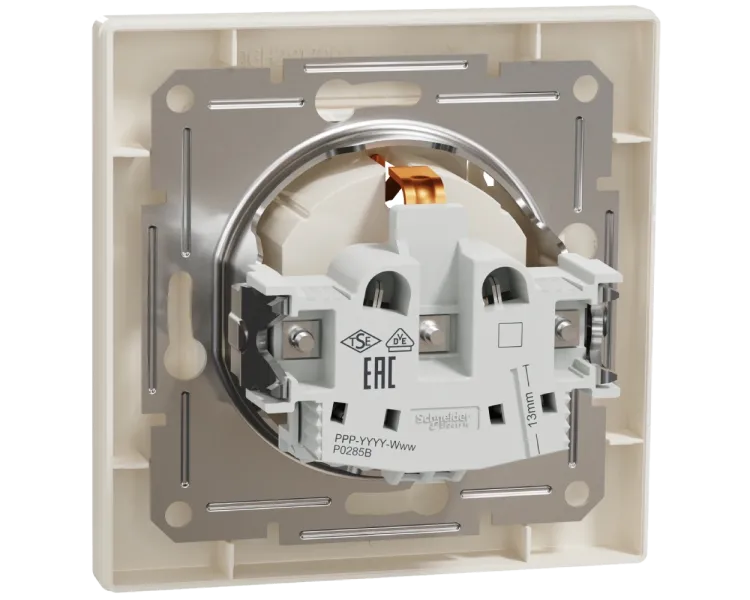 Schneider Electric Asfora EPH3100123 Розетка із кришкою, із заземленням