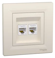 Schneider Electric Asfora EPH4400123 РОЗЕТКА КОМП'ЮТЕРНА RJ45 UTP КАТ. 5Е ПОДВІЙНА