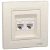 Schneider Electric Asfora EPH4400123 РОЗЕТКА КОМП'ЮТЕРНА RJ45 UTP КАТ. 5Е ПОДВІЙНА