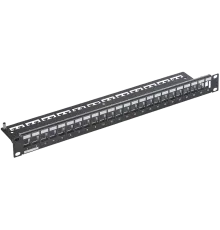 Keystone Corning 19", 1U Патч-панель з'єднувальна для 24 модулів
