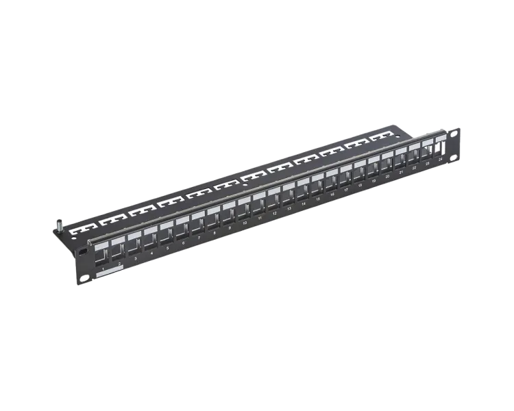 Keystone Corning 19", 1U Патч-панель з'єднувальна для 24 модулів