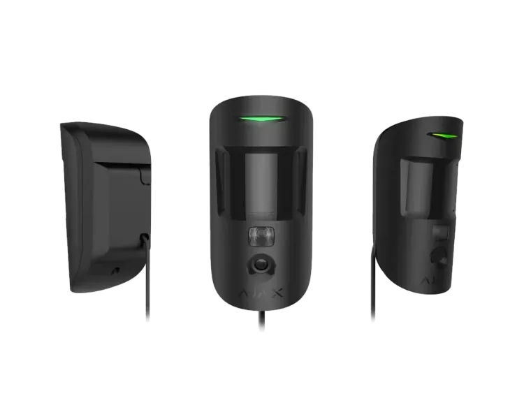 Дротовий сповіщувач руху з підтримкою фотоверифікації Ajax Superior MotionCam (PhOD) black Fibra