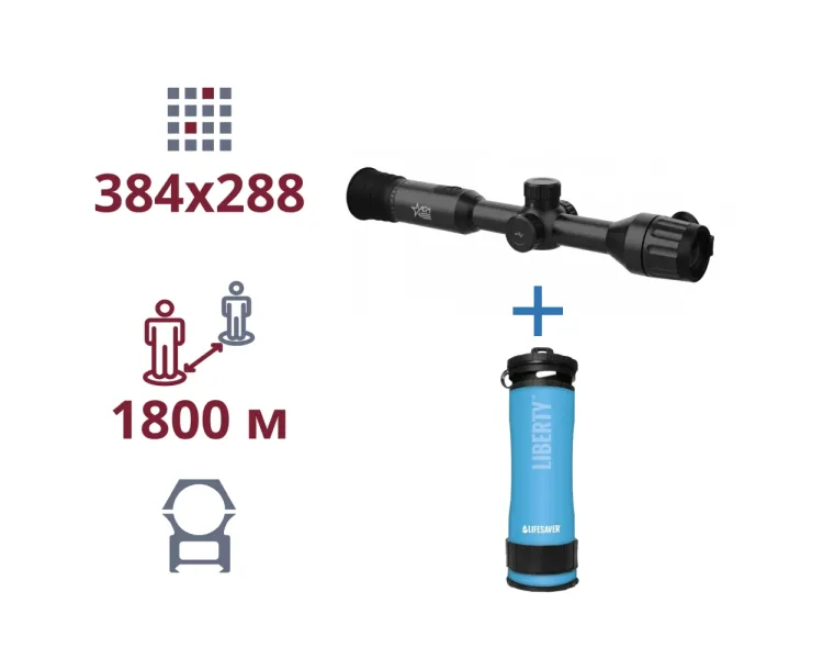 AGM Adder TS35-384 + LifeSaver Liberty Blue Акція тепловізор та портативний очісник води