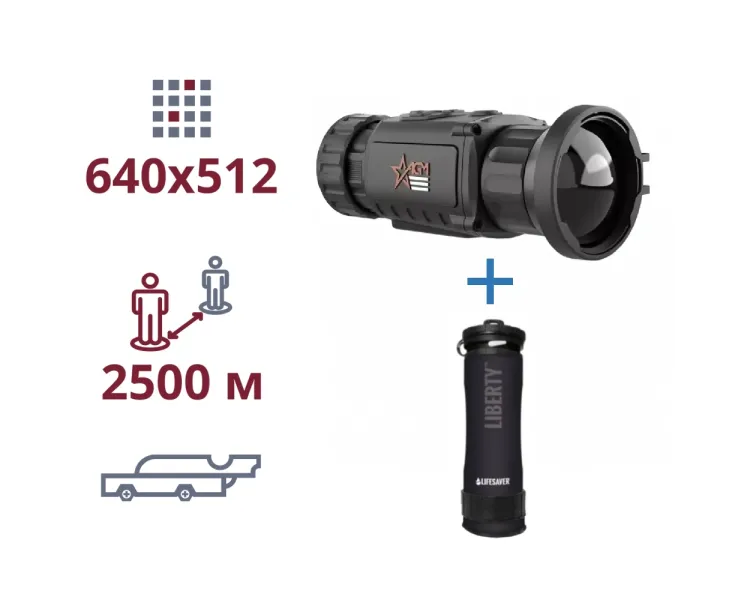 AGM Rattler TC50-640 + LifeSaver Liberty Black акція тепловізор та портативний очисник води