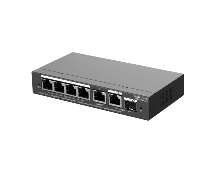 Ruijie RG-ES206GS-P PoE Комутатор 6 портів керований