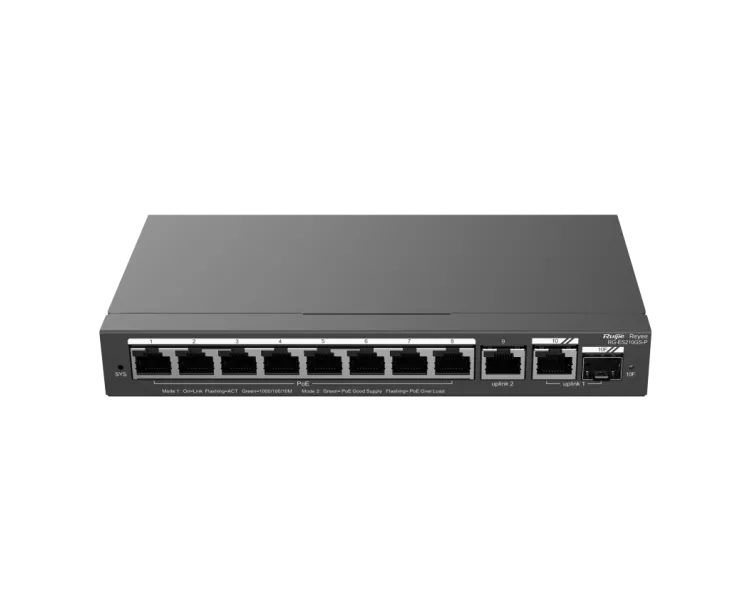 Ruijie RG-ES210GS-P PoE Комутатор 10 портів керований