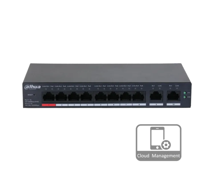 Dahua DH-CS4010-8ET-110 PoE Комутатор 10 портів керований