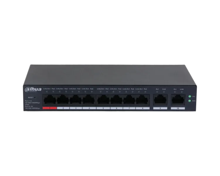 Dahua DH-CS4010-8GT-110 PoE Комутатор 8 портів керований