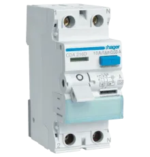 Hager CDA216D Диференціальне реле 2P, 6kA, 16A, 30mA, A,