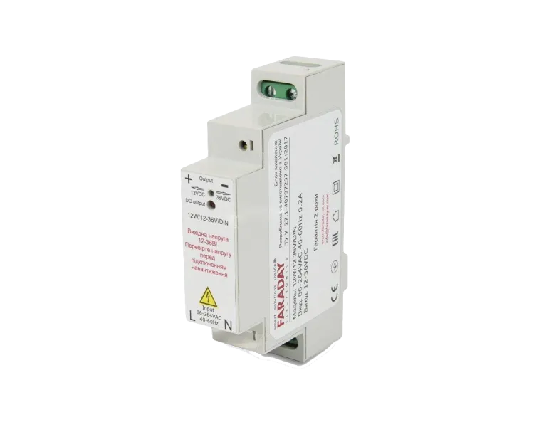 Faraday Electronics 12W/12-36V/DIN 11.8-37.5В 1-0.3А Блок живлення