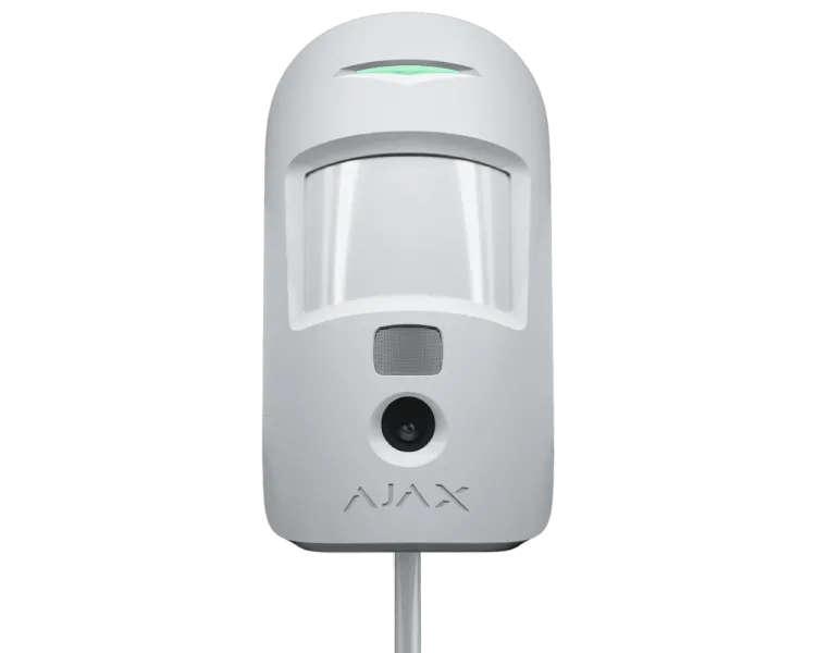 Дротовий сповіщувач руху з камерою Ajax Superior MotionCam white Fibra