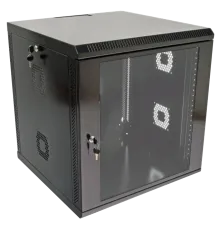 19"12U, 600х500х640 мм Шафа акрілове скло, чорна