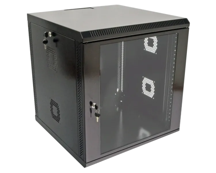 19"12U, 600х500х640 мм Шафа акрілове скло, чорна