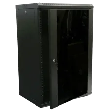Hypernet WMNC-15U-FLAT- BLACK15U 600x450 Шафа коммутаційна настінна розбірна