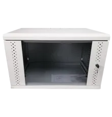 EServer 6U 600х500х370 скло, сіра Шафа