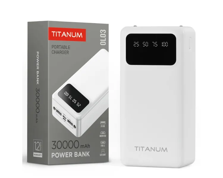 TITANUM OL03 White 30000mAh Повербанк