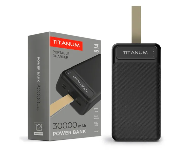 TITANUM 914 Black 30000mAh Повербанк
