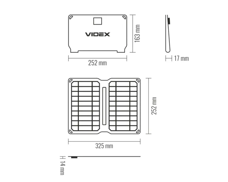 VIDEX VSO-F510U 10W Сонячна панель