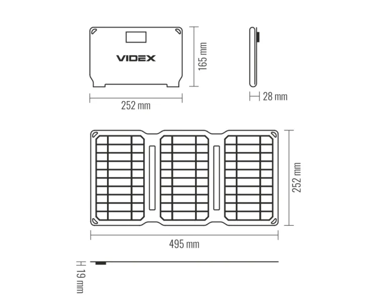 VIDEX VSO-F515UU 15W Сонячна панель