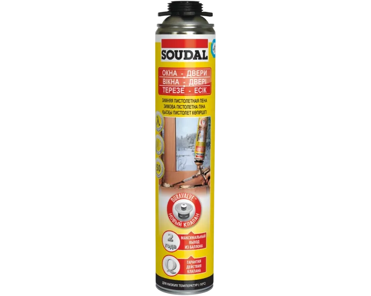 SOUDAL Піна монтажна пістолет зимова 750мл