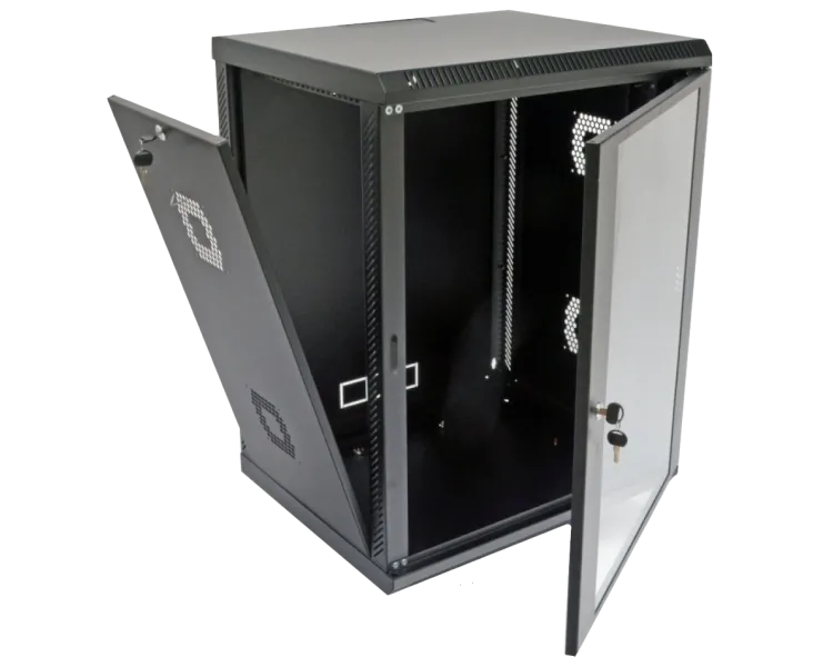 19" 15U Шафа 600x600x773мм акрилове скло чорна