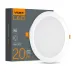 VIDEX 20W 5000K 220V LED світильник Back круглий