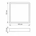 VIDEX 18W 5000K 220V LED світильник накладний квадрат