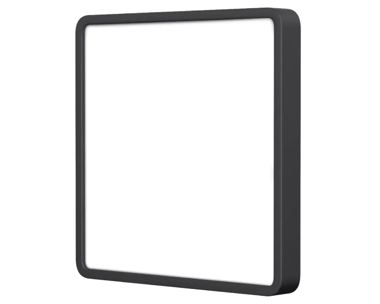 VIDEX 24W 5000K 220V LED світильник накладний квадрат Black