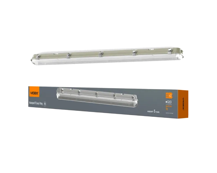 VIDEX 1,2М 220V LED світильник IP65 лінійний під лампу 2хТ8