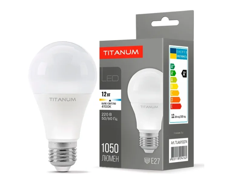 TITANUM A60 12W E27 4100K 220V LED лампа
