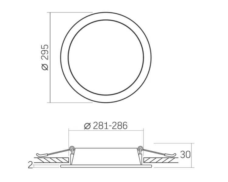 VIDEX 26W 5000K 220V LED світильник Back круглий