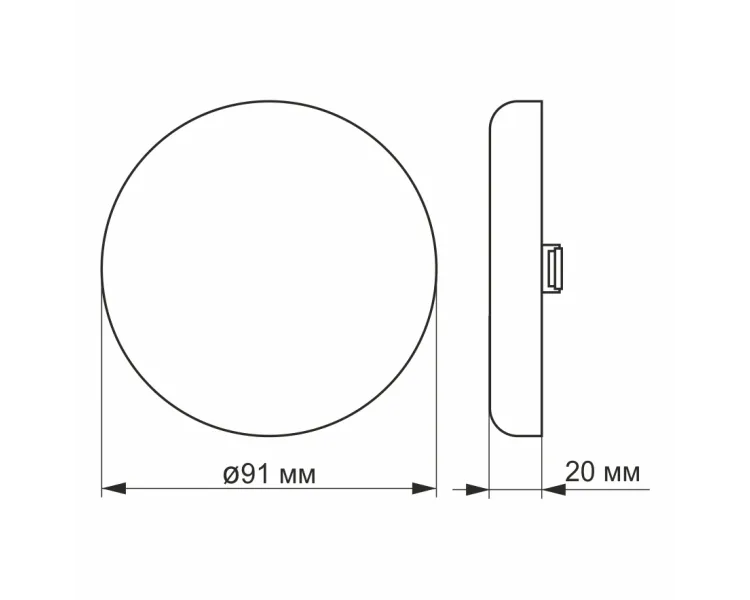 VIDEX 9W 4100K 220V LED світильник безрамковий круглий