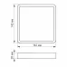 VIDEX 24W 5000K 220V LED світильник накладний квадрат