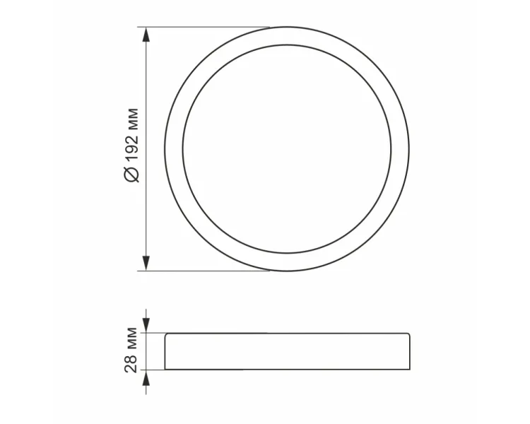 VIDEX 18W 5000K 220V LED світильник круглий накладний