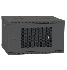 IPCOM 4U 600x450 Шафа телекомунікаційна двері перф (чорна)