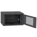 IPCOM 6U 600x450 Шафа телекомунікаційна двері перф (чорна)
